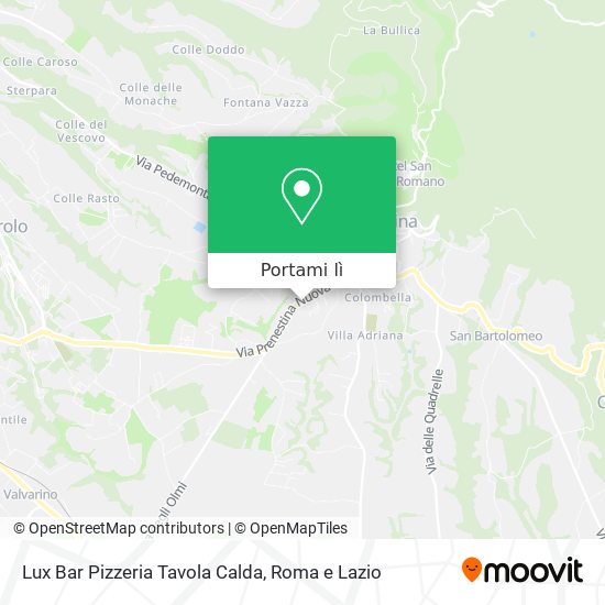 Mappa Lux Bar Pizzeria Tavola Calda