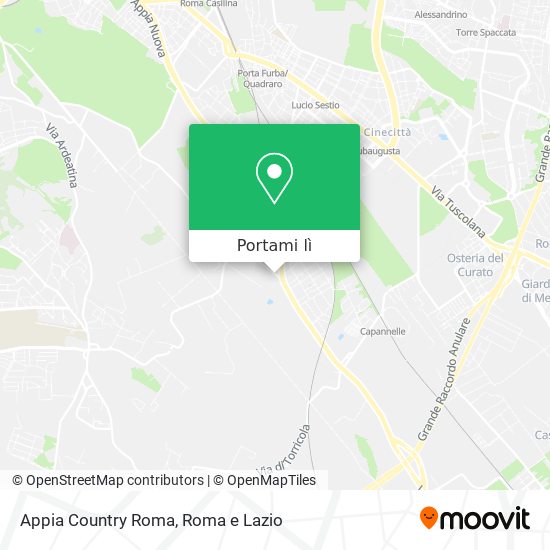Mappa Appia Country Roma