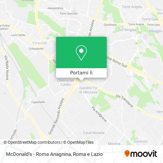 Mappa McDonald's - Roma Anagnina