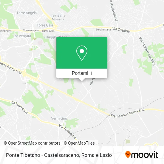 Mappa Ponte Tibetano - Castelsaraceno