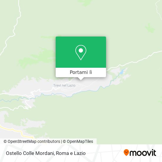 Mappa Ostello Colle Mordani
