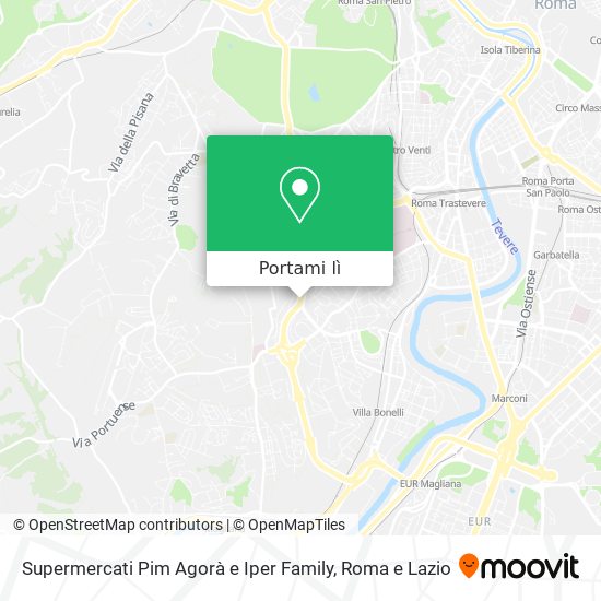 Mappa Supermercati Pim Agorà e Iper Family