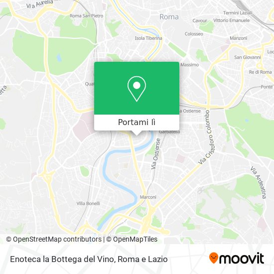 Mappa Enoteca la Bottega del Vino