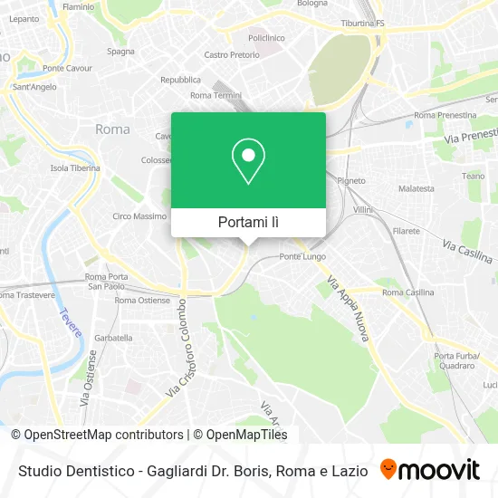 Mappa Studio Dentistico - Gagliardi Dr. Boris