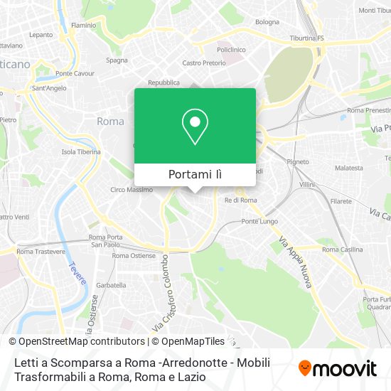 Mappa Letti a Scomparsa a Roma -Arredonotte - Mobili Trasformabili a Roma