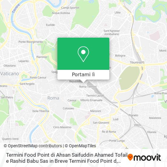 Mappa Termini Food Point di Ahsan Saifuddin Ahamed Tofail e Rashid Babu Sas in Breve Termini Food Point d