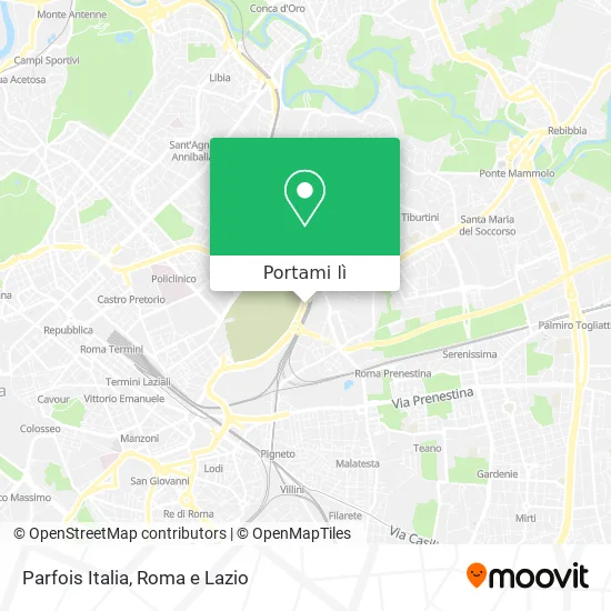 Mappa Parfois Italia