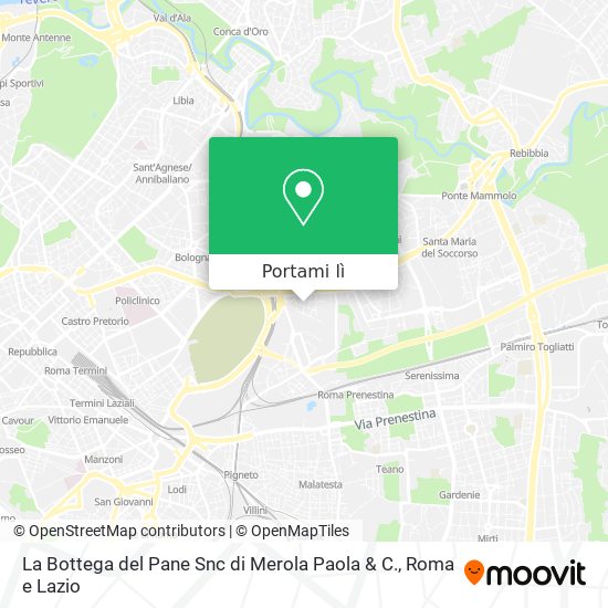 Mappa La Bottega del Pane Snc di Merola Paola & C.