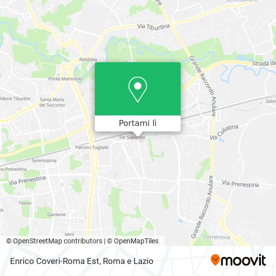 Mappa Enrico Coveri-Roma Est