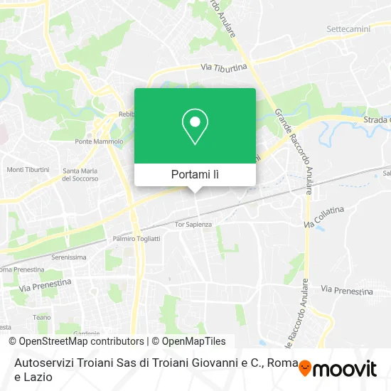 Mappa Autoservizi Troiani Sas di Troiani Giovanni e C.