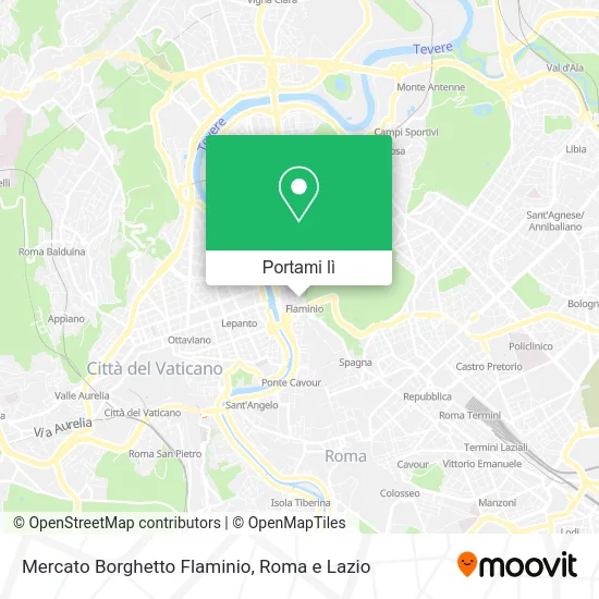 Mappa Mercato Borghetto Flaminio