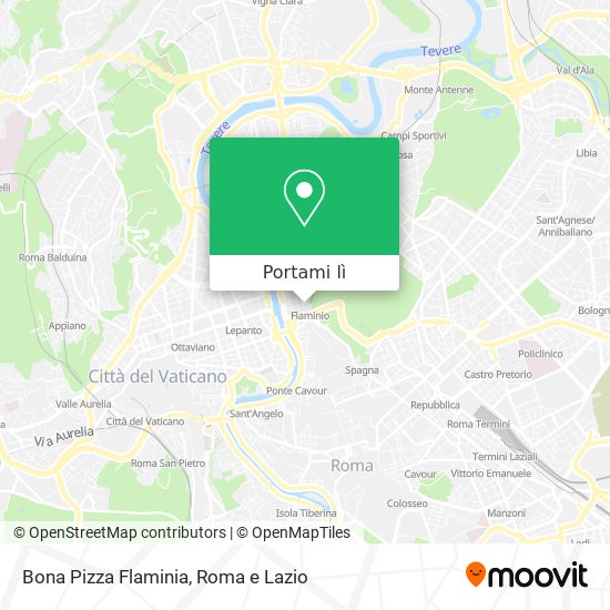 Mappa Bona Pizza Flaminia