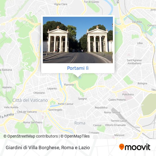 Mappa Giardini di Villa Borghese