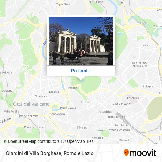 Mappa Giardini di Villa Borghese