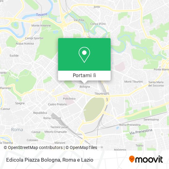Mappa Edicola Piazza Bologna