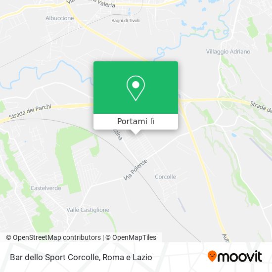 Mappa Bar dello Sport Corcolle