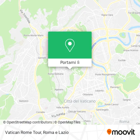 Mappa Vatican Rome Tour