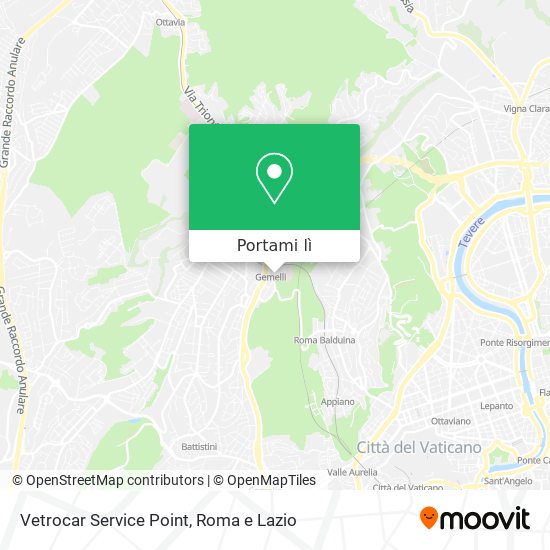 Mappa Vetrocar Service Point