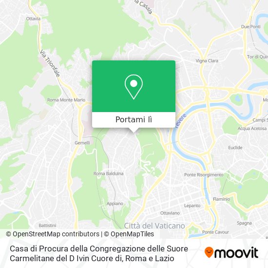 Mappa Casa di Procura della Congregazione delle Suore Carmelitane del D Ivin Cuore di