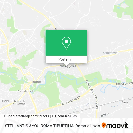 Mappa STELLANTIS &YOU ROMA TIBURTINA