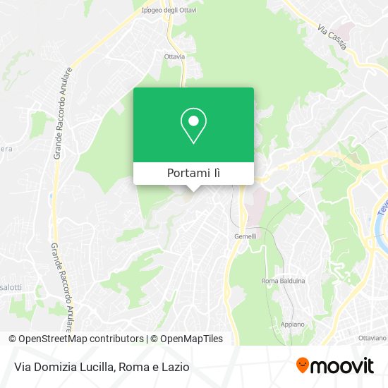 Mappa Via Domizia Lucilla