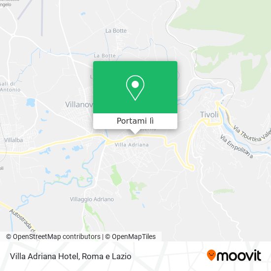 Mappa Villa Adriana Hotel