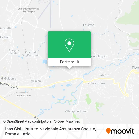 Mappa Inas Cisl - Istituto Nazionale Assistenza Sociale
