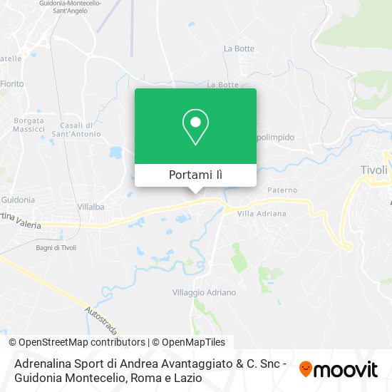 Mappa Adrenalina Sport di Andrea Avantaggiato & C. Snc - Guidonia Montecelio