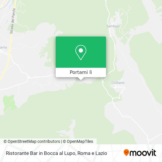 Mappa Ristorante Bar in Bocca al Lupo
