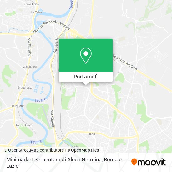 Mappa Minimarket Serpentara di Alecu Germina