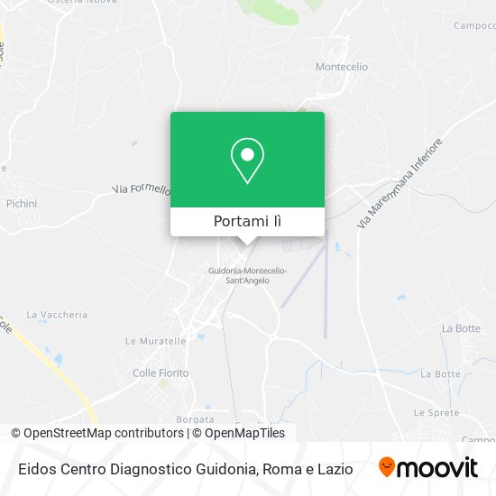 Mappa Eidos Centro Diagnostico Guidonia