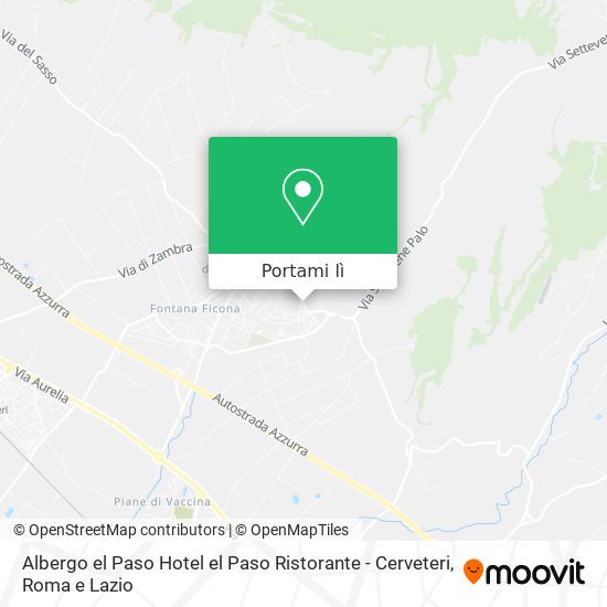 Mappa Albergo el Paso Hotel el Paso Ristorante - Cerveteri