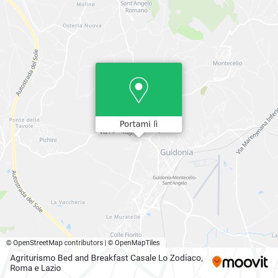 Mappa Agriturismo Bed and Breakfast Casale Lo Zodiaco