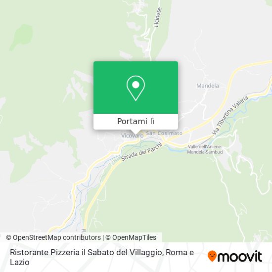 Mappa Ristorante Pizzeria il Sabato del Villaggio