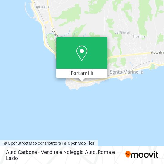 Mappa Auto Carbone - Vendita e Noleggio Auto