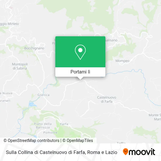 Mappa Sulla Collina di Castelnuovo di Farfa