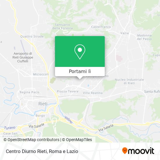 Mappa Centro Diurno Rieti