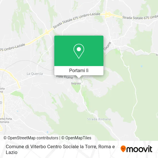 Mappa Comune di Viterbo Centro Sociale la Torre