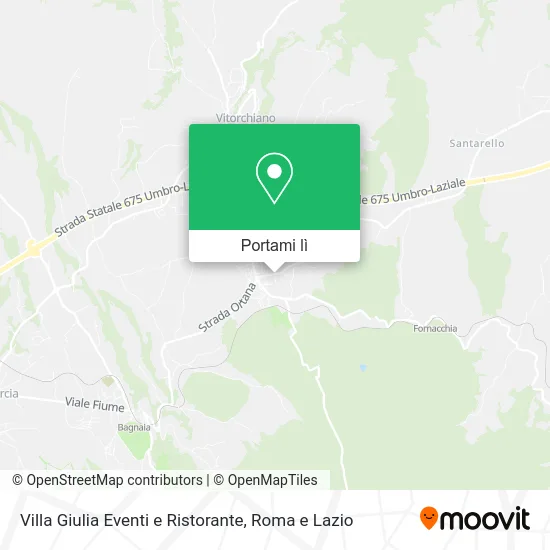 Mappa Villa Giulia Eventi e Ristorante