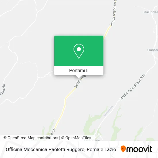 Mappa Officina Meccanica Paoletti Ruggero