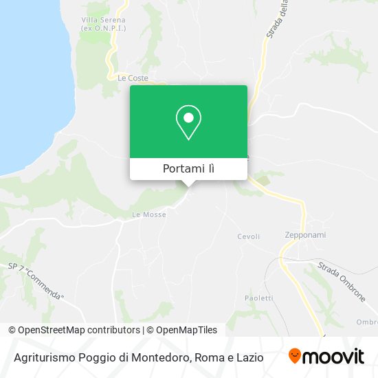 Mappa Agriturismo Poggio di Montedoro