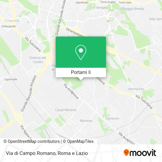 Mappa Via di Campo Romano