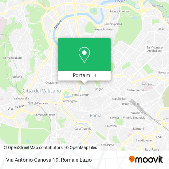 Mappa Via Antonio Canova 19