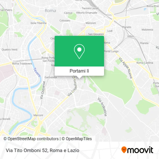 Mappa Via Tito Omboni 52
