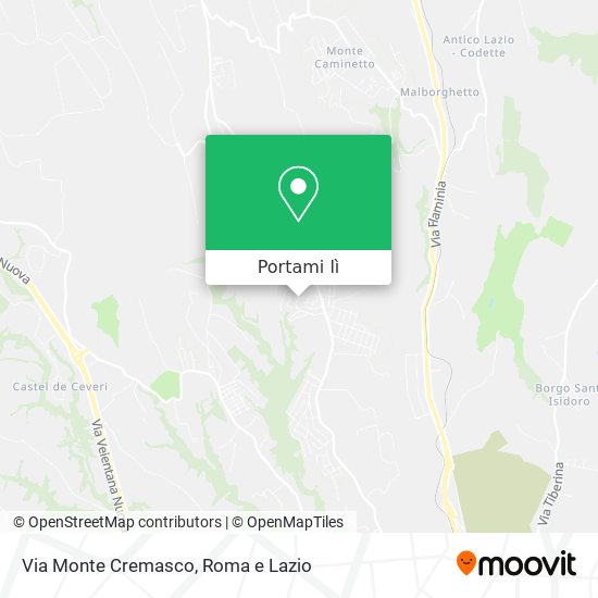Mappa Via Monte Cremasco