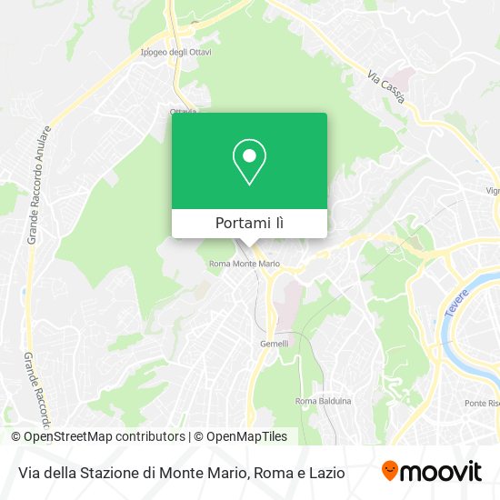 Mappa Via della Stazione di Monte Mario