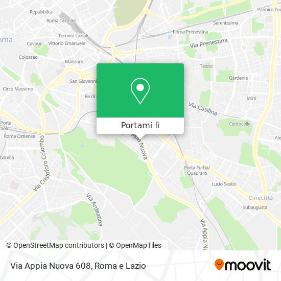 Mappa Via Appia Nuova 608