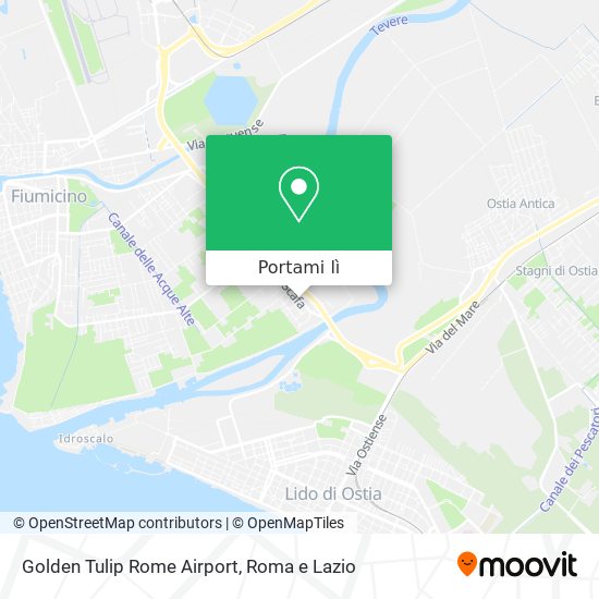 Mappa Golden Tulip Rome Airport