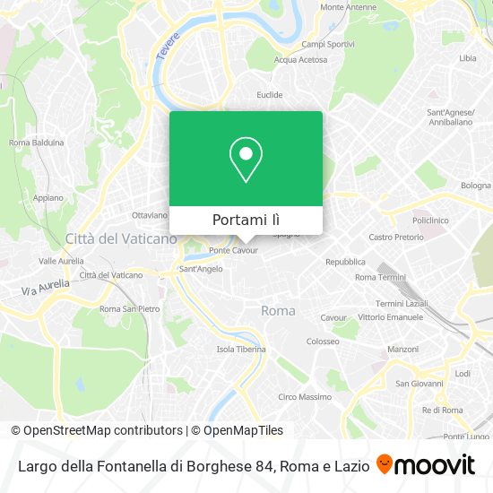 Mappa Largo della Fontanella di Borghese 84