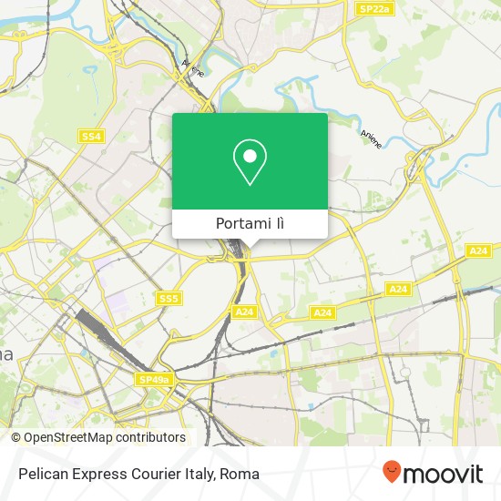 Mappa Pelican Express Courier Italy